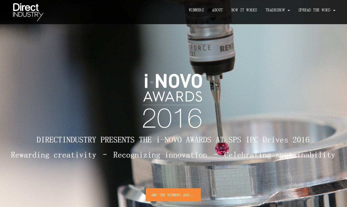 Directindustry：2016 SPS IPC DRIVES德国纽伦堡工业自动化展i-NOVO创新奖